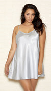 Evening Satin Chemise in Grey