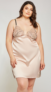 Satin Lace Cup Chemise in Blush