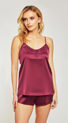 Delicate Cami Set in Wine