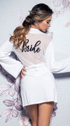 Bride Applique Robe in White