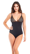 Ultimate Microfiber Lace Teddy in Black