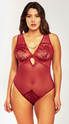 Aurora Mesh Teddy in Wine