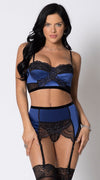 Seductive 3 Piece Bra Sets in Navy Black