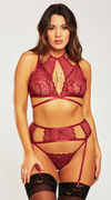 3PC Aurora Bra Set in Wine
