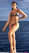 Clear Skies Monokini In Metal Grey