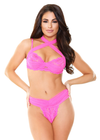 Abigail Lace Shocking Pink Bra Set