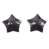 Sequin Star Shaped Pasties in Black