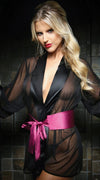 Geisha Soft Sheer Robe in Black