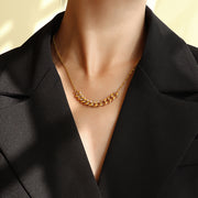 Women 18K Gold Plated Chain Necklace