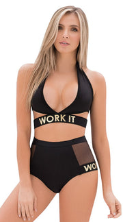 Work it Bra Set in Black