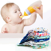 Silicon Baby Feeder Bottle (1 Piece) + Reusable Cloth Diapers for Babies (1 Piece)