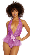Halter Neckline Lace Teddy