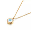 18 K Gold Plated Evil Eye Stainless Steel Necklace