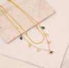 18 K Gold Plated Evil Eyes Necklace