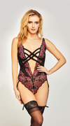 Shirina Teddy In Fuchsia-Black